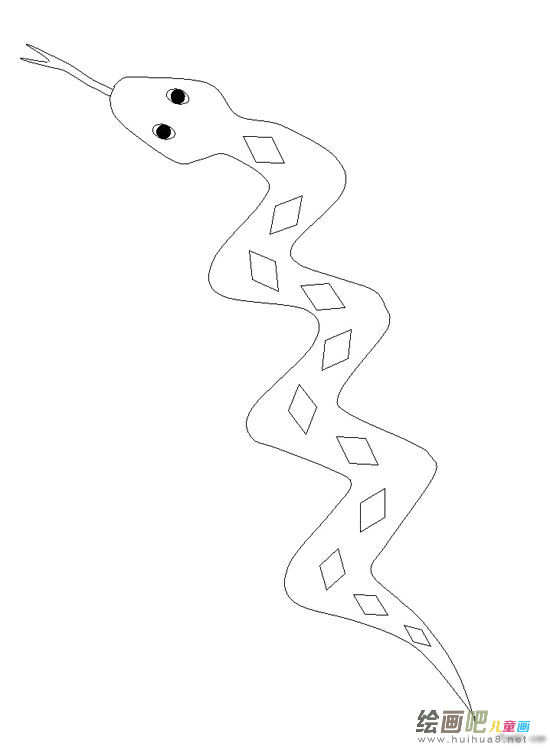 蛇的简笔画