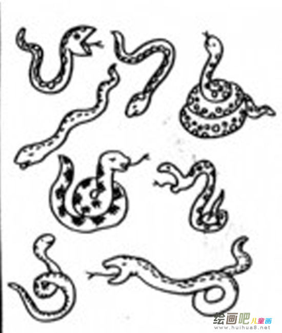 蛇的简笔画