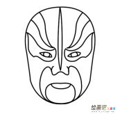脸谱简笔画：京剧脸谱