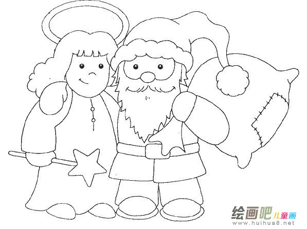 圣诞老人简笔画：北美的圣诞老人