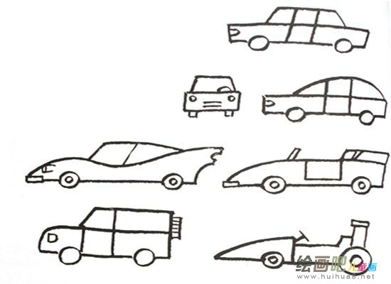 小汽车简笔画