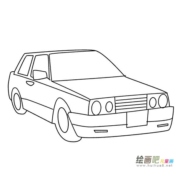 小汽车简笔画