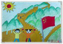 长城简笔画：登长城
