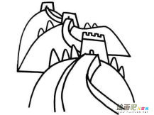 长城简笔画：游览长城