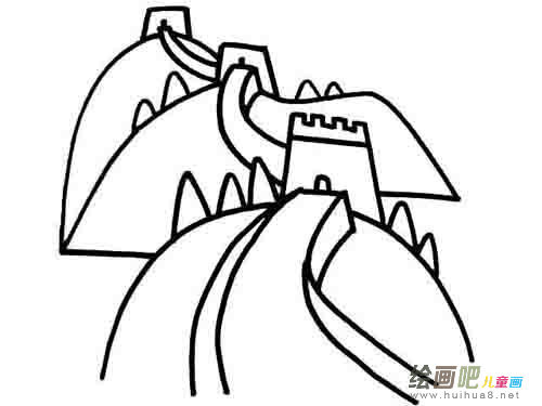 长城简笔画：万里长城永不倒