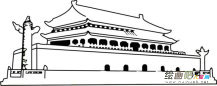 天安门简笔画：天安门的华表