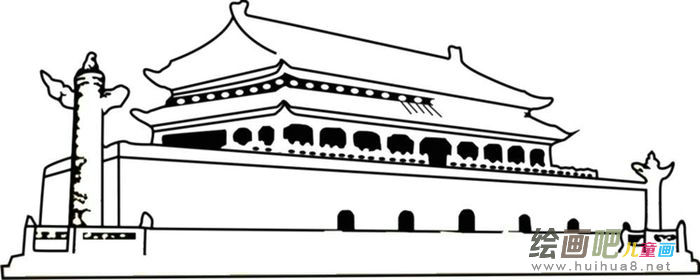 天安门简笔画