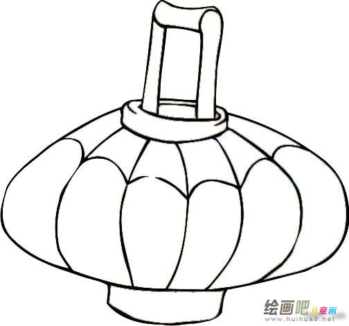 灯笼简笔画：挂灯笼