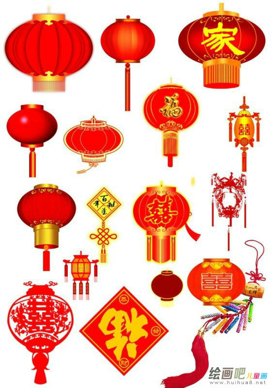 灯笼简笔画