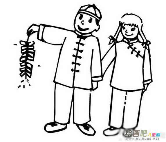 鞭炮简笔画