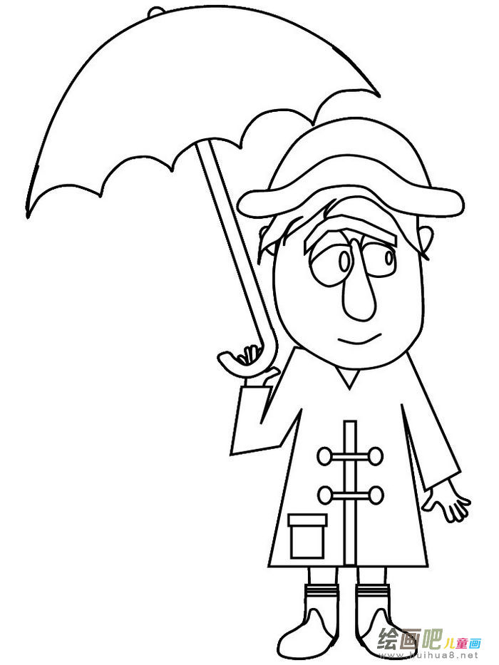 雨伞简笔画