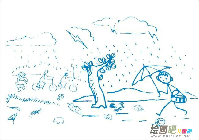 雨伞简笔画