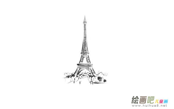 埃菲尔铁塔简笔画