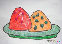 粽子简笔画：最早记载的粽子