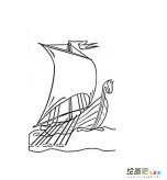 帆船简笔画：一只小帆船的故事