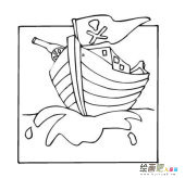 帆船简笔画：我和我的小帆船