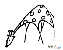 长颈鹿简笔画：高傲的长颈鹿小姐