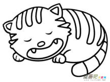 老虎简笔画：狐假虎威