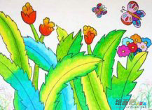 儿童画春天：春风飞过蔷薇