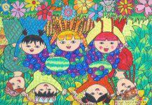 庆六一儿童画：花蕾是你的年华