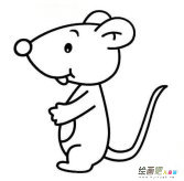 小老鼠简笔画：两只小老鼠