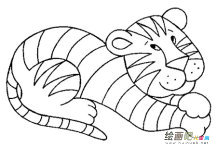 老虎简笔画：百兽之王