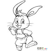 兔子简笔画：大象救兔子