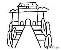 天安门简笔画：我爱万里长城