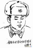 雷锋简笔画：学雷锋做有道德的人