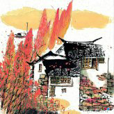 水彩画：梦游水乡