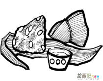 粽子简笔画：端午节吃粽子