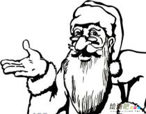圣诞老人简笔画：圣诞树和圣诞老人