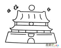 天安门简笔画：北京天安门