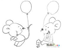 小老鼠简笔画：老鼠来啦
