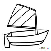 帆船简笔画：人生帆船