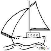 帆船简笔画：做帆船