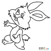 兔子简笔画：兔子你离出走