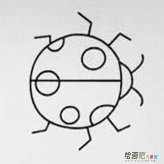 七星瓢虫简笔画：蚂蚁大战七星瓢虫