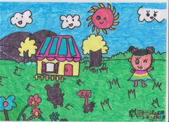 绿色家园儿童画：让家园