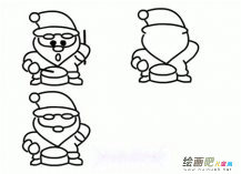 圣诞老人简笔画：圣诞老人简笔画教程