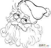 圣诞老人简笔画：圣诞老人头像