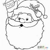 圣诞老人简笔画：白胡子老人