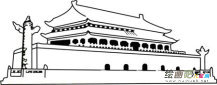 天安门简笔画：天安门简笔画图片
