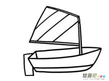 帆船简笔画：船的简笔画