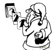 圣诞老人简笔画：圣诞老人住在北极