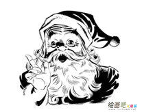 圣诞老人简笔画：憨厚的圣诞老人