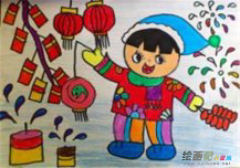 庆元旦儿童画：新的一年