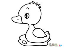 小鸭子简笔画：鸭子