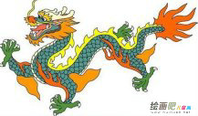 龙的简笔画：龙登天