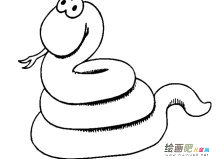 蛇的简笔画：吐舌蛇